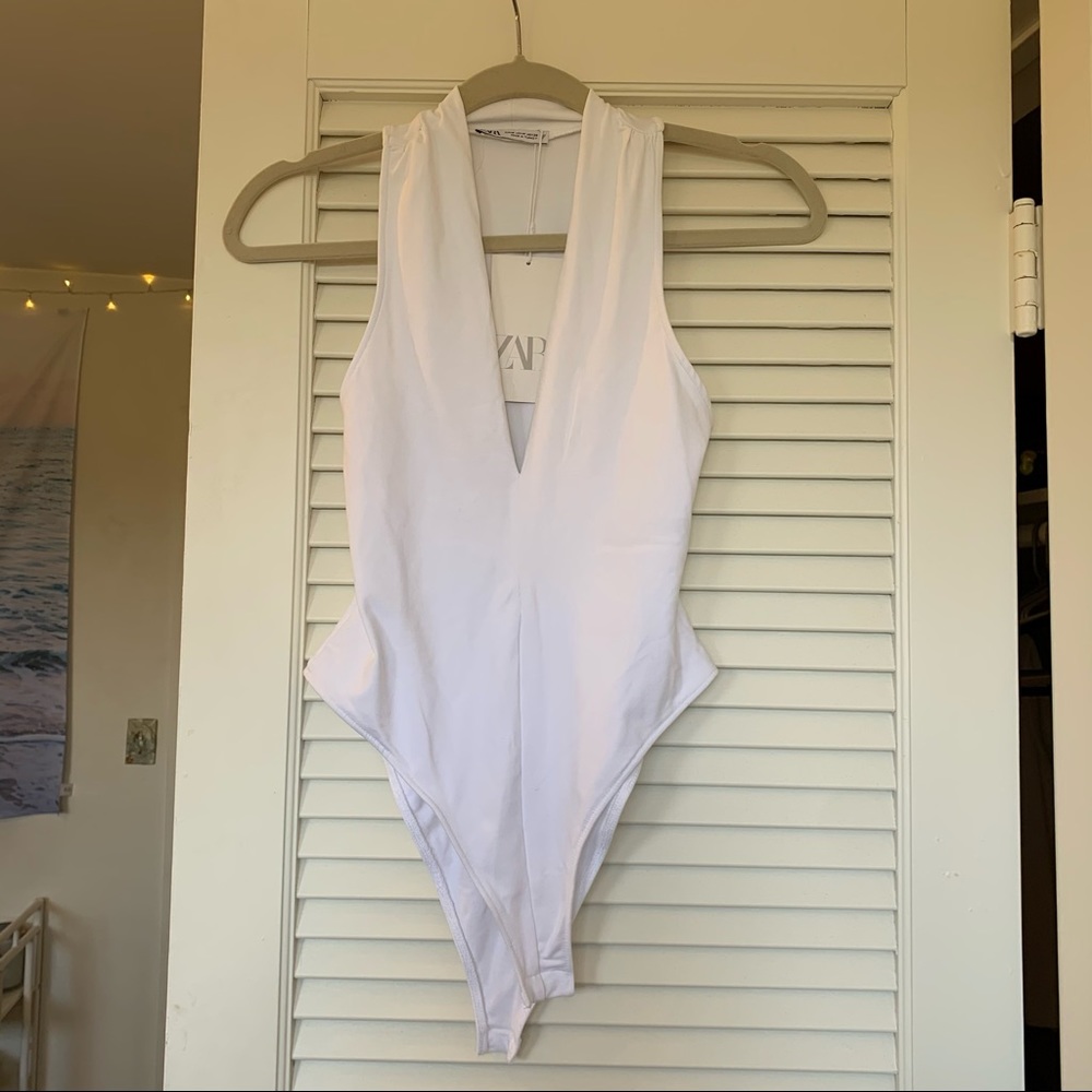 Zara white bodysuit
